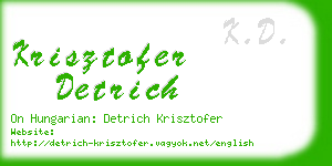 krisztofer detrich business card